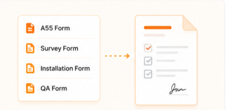 Fibre delivery forms