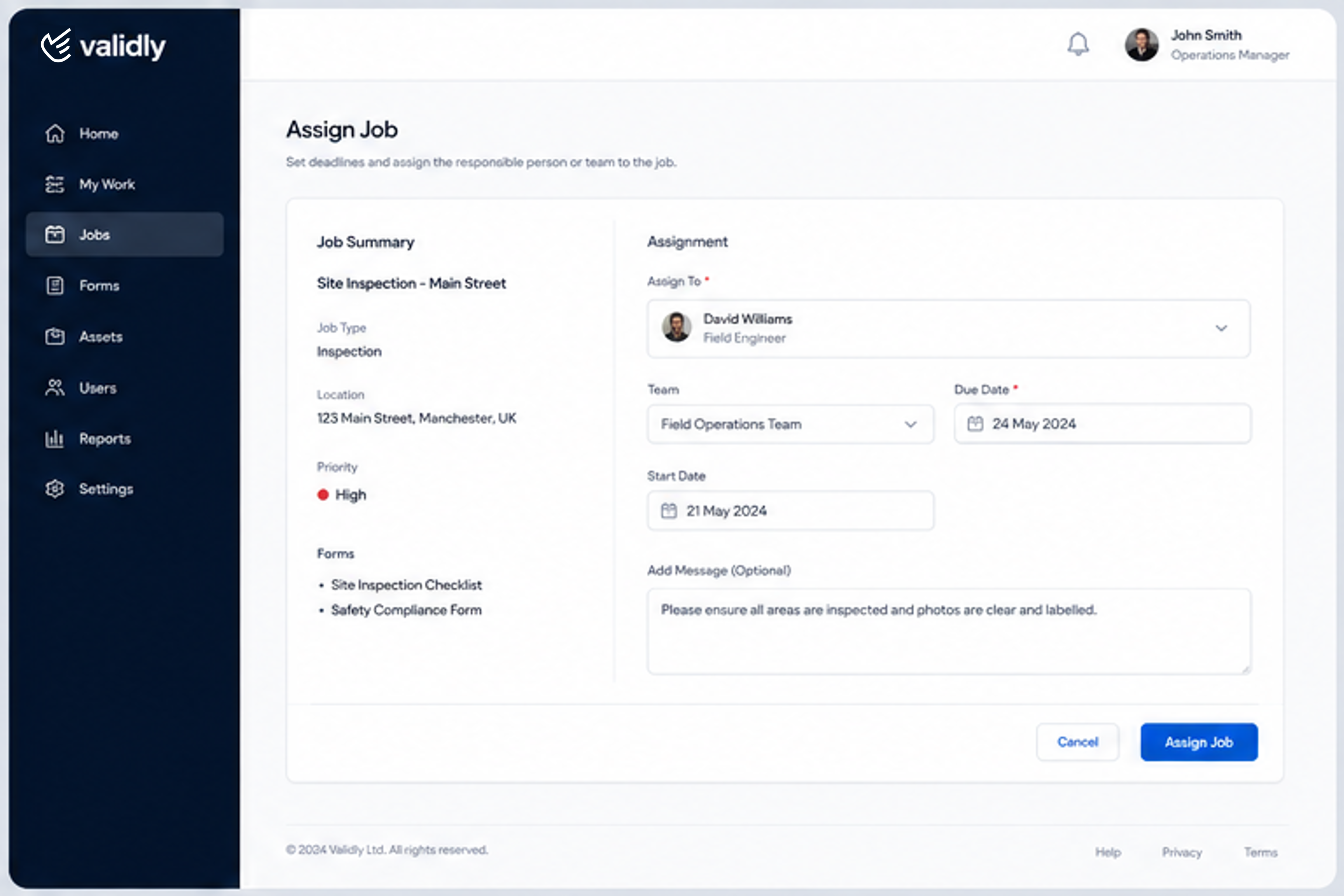 Assign job